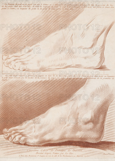 Title page with two feet, Compositions with human body parts, Cinquième Cahier de Principes de