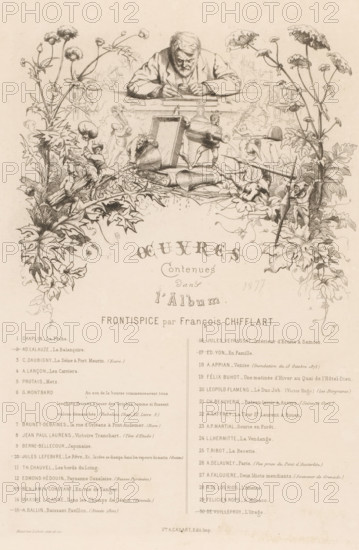 Etcher at work surrounded by fantasy creatures, Oeuvres contenues dans l'Album, French etchings