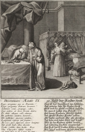 Man at the age of ninety, Decennium Aetatis IX, 90. Jahr der Kinder Spott, Ten ages of man, Aetatis