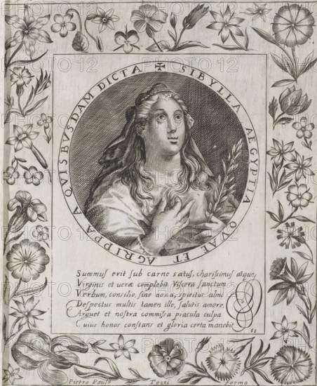 Egyptian Sibyl, Imagini Gentilissime delle dodici Sibille, print, album page, Series number, 11,