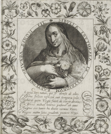Sibille of Erythrae, Imagini Gentilissime delle dodici Sibille, print, album page, Series number,