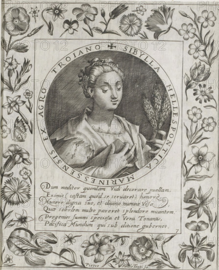 Hellespontine Sibyl, Imagini Gentilissime delle dodici Sibille, print, album page, Series number,