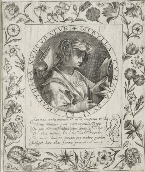 Cimmerian Sibyl, Imagini Gentilissime delle dodici Sibille, print, album page, Series number, 6,