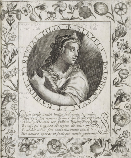 Delfische Sibyl, Imagini Gentilissime delle dodici Sibille, print, album page, Series number, 6,