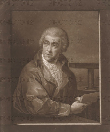 Portrait of Johann Martin Fischer, print, printmaker: Kilian Pornheimer the Younger, Germany, after
