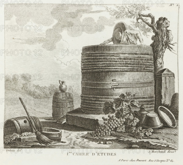 Title page for a series of drawing examples, Drawing examples, first notebook, I.er cahier