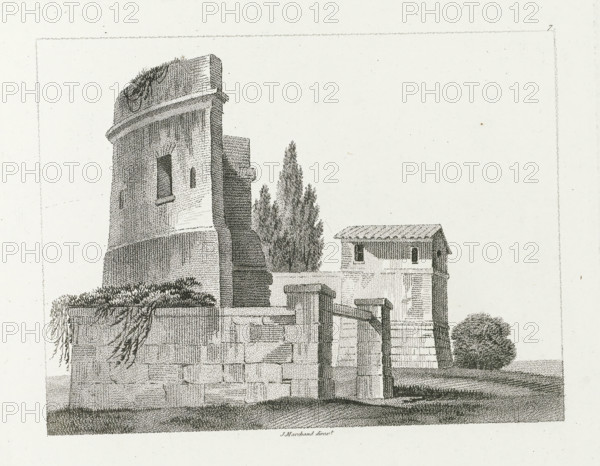 Ruins of a round building, Small Italian factories, second manuscript, Petites fabriques