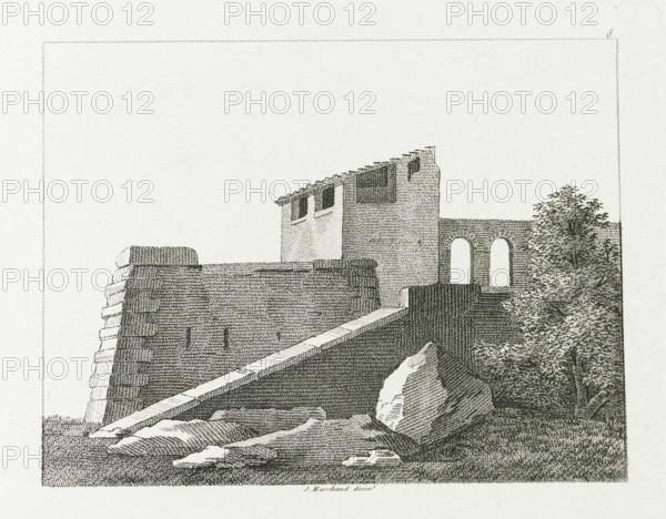Part of building with high wall, Petites fabriques italiennes, Small Italian factories, second