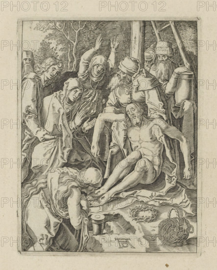 Lamentation, Passio Christi Ab Alberto Durer Nurenburgensi Effigiata, The Little Passion, print,
