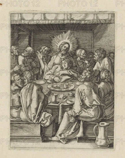Last Supper, The Little Passion, Passio Christi Ab Alberto Durer Nurenburgensi Effigiata, print,