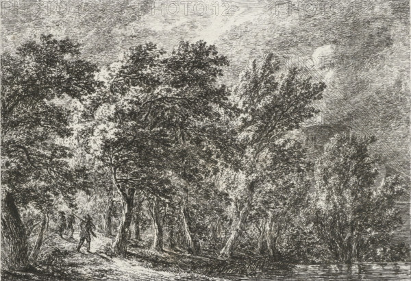 Landscape with a Gothic building and depiction of a hilly landscape with a house, Twenty-four