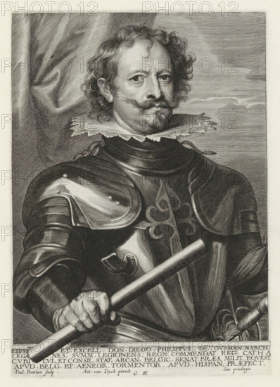 Portrait of Diego Felipez de Guzmán, Marquis of Leganés, Icones Principum Vivorum Doctorum Pitorum