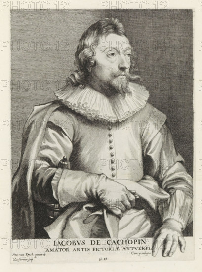 Portrait of Jacobus de Cachiopin, Icones Principum Vivorum Doctorum Pictorum Chalcographorum