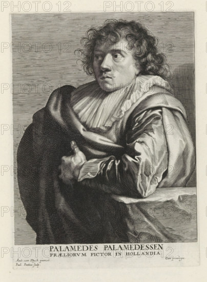 Portrait of Palamedes Palamedesz. I, Icones Principum Vivorum Doctorum Pictorum Chalcographorum