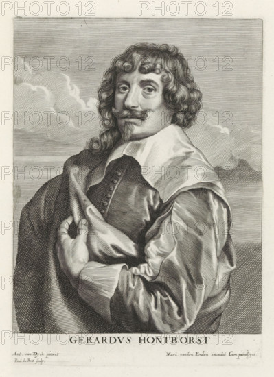 Portrait of the painter Gerard van Honthorst, Icones Principum Vivorum Doctorum Pitorum