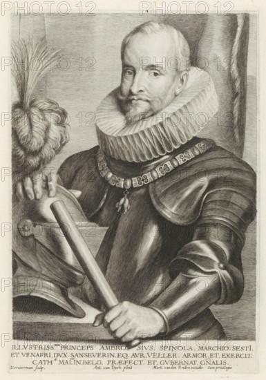 Portrait of Ambrogio Spinola, Marquis de los Balbases, Icones Principum Vivorum Doctorum Pictorum