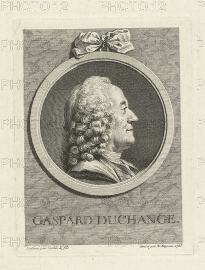 Portrait of Gaspard Duchange, Gaspard Duchange., print, printmaker: Nicolas-Gabriel Dupuis, France,