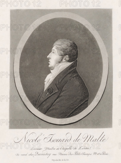 Portrait of Nicolas Isouard, print, : 'Dép. a la Dir. de la Lib.', publisher: Edme Quenedey, Paris,