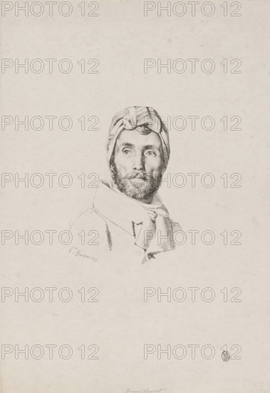 Portrait of the artist Pierre Narcisse Guérin, print, number: 'rfc 17315', number: '9-45',