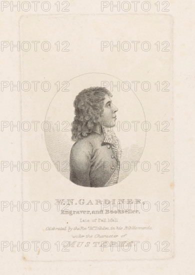 WN Gardiner, Engraver, and Bookseller, Late of Pall Mall, Portrait of William Nelson Gardiner,