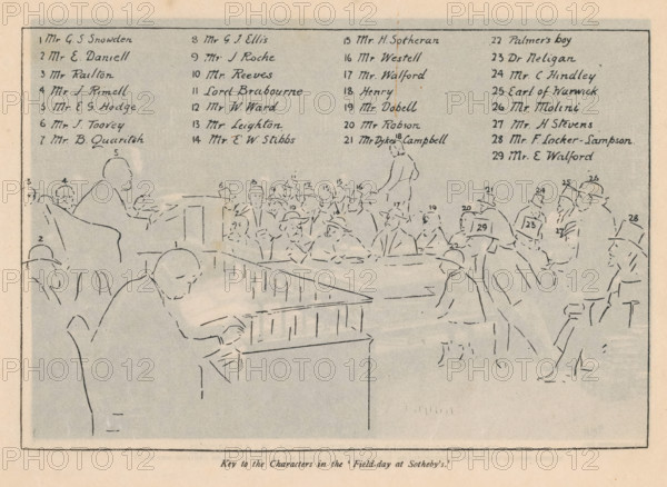 Book auction at Sotheby's in London, Book sale at Sotheby's auction rooms, print, book