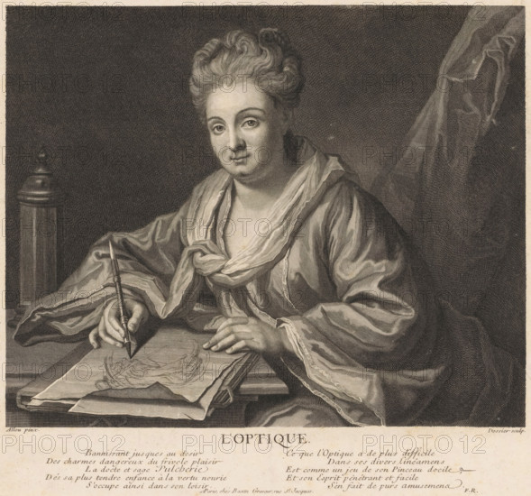 l'optique, Portrait of Anne Allou drawing, print, Portrait of Anne Allou (née Raguenet), the wife
