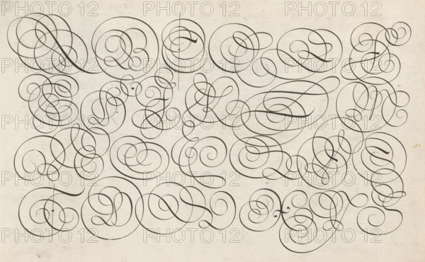 Writing example: the alphabet in four lines of capitals, Spieghel der schrijfkonste, Thrésor