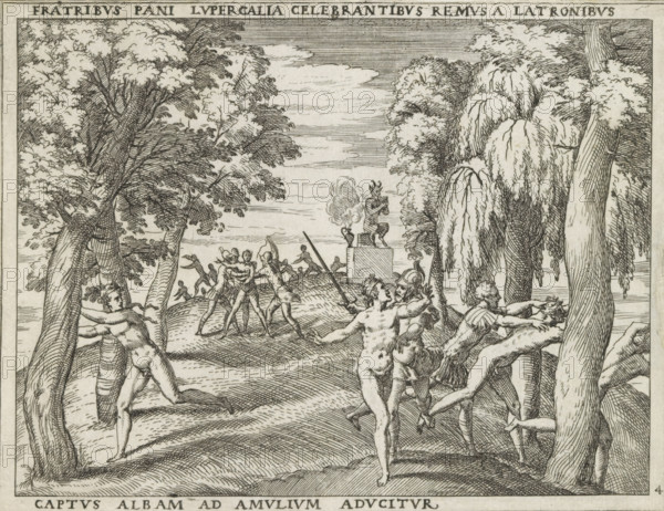 Fratribus pani lupercalia, Amulium aducitur, The Lupercalia and the capture of Remus, Life of