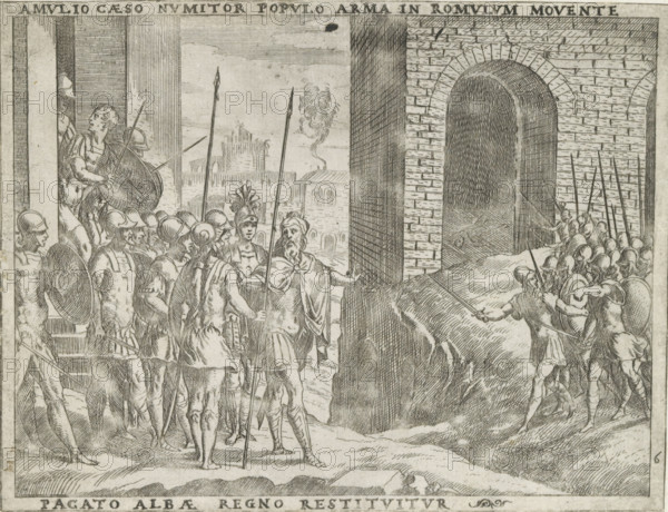 Numitor becomes ruler of Alba again, Amulio caeso Numitor, regno restituuitur, Life of Romulus and