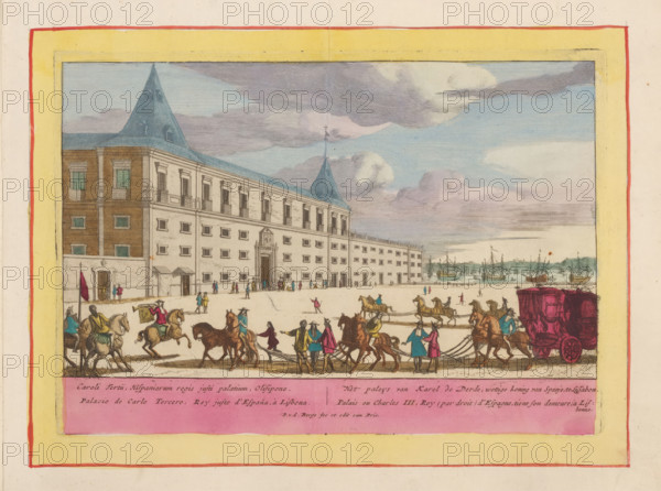 The palace of Charles III, legitimate king of Spain, in Lisbon, View of the palace of Charles VI in