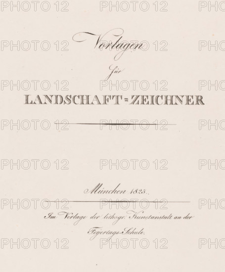 Title print for the second part of the print series 'Examples for the Landscape Artist', Examples