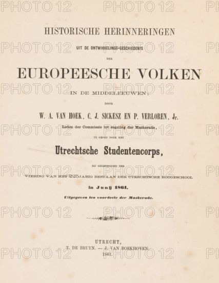 Historical recollections from the developmental history of European peoples in the Middle Ages,