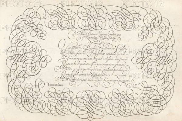 Writing example: D. Daniels Colonio ecclesiae Gallie, Thrésor litéraire, Spieghel der rijkonste,