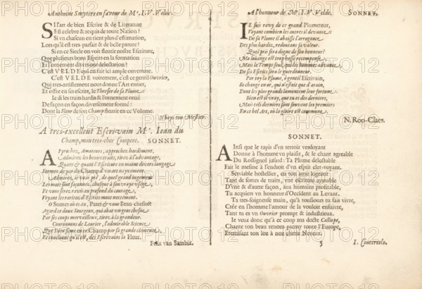 Four Latin threshold poems, Mirror of the Art of Writing, album page, text sheet, Text sheet with
