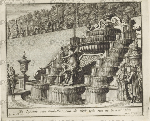 Arion cascade in the garden of Het Loo Palace, The Cascade of Galathea, on the west side of the