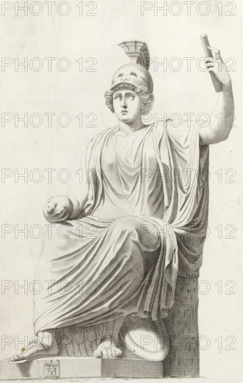 Statue of the goddess Roma, Galleria Giustiniana del Marchese Vincenzo Giustiniani I, print, album