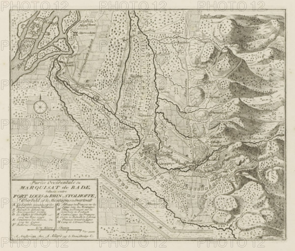 Western part of the Marquisate of Baden, situated between Fort Louis du Rhin, Stolhoffe, Oberbihl