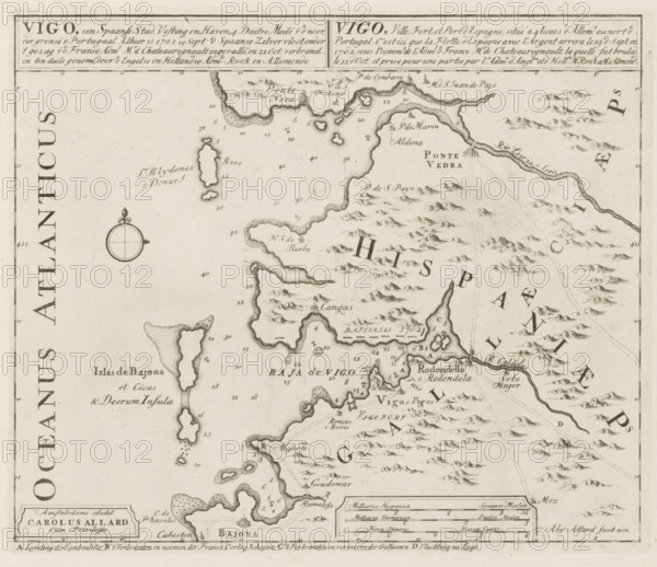 Vigo, a Spanish city, fortress and port, Here, September 19, 1702, the Spanish Silver Fleet invaded
