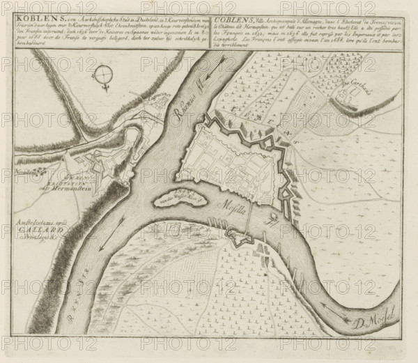 Koblenz, an archiepiscopal city in Germany, Map of Koblenz, The Principal Fortifications &
