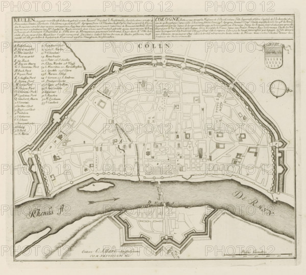 Cologne, (built 25 years before the Nativity of Christ) is an imperial free city, Map of Cologne,