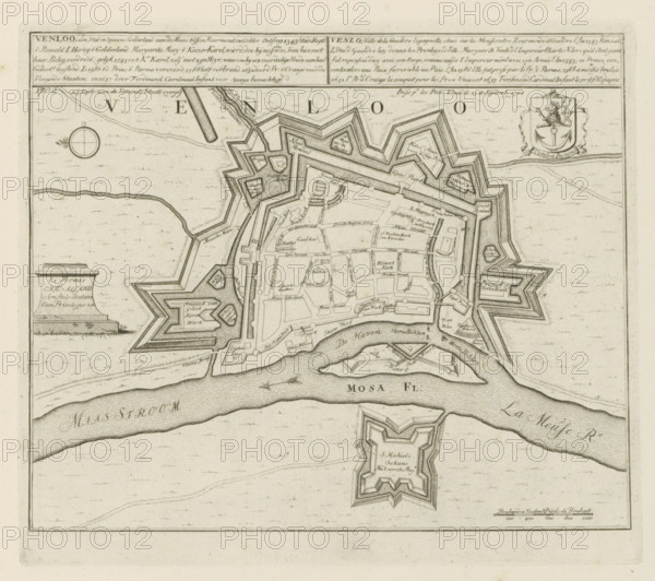 Venloo, a city in Spanish Gelderland, 1702 Sept 23: passed to the United States, Map of Venlo, Les