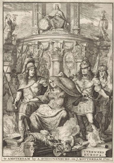 Title page for: Pieter Valckenier, 't Verwerd Europa, ofte Politijke en historische beschryvinge