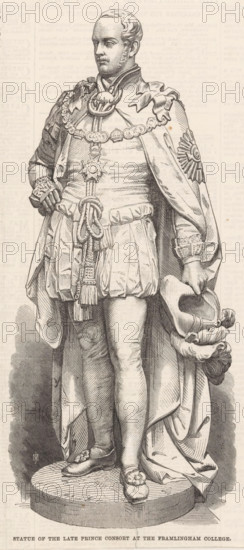 Portrait of Albert, Prince of Saxe-Coburg and Gotha, print, book illustration, printmaker: unknown,