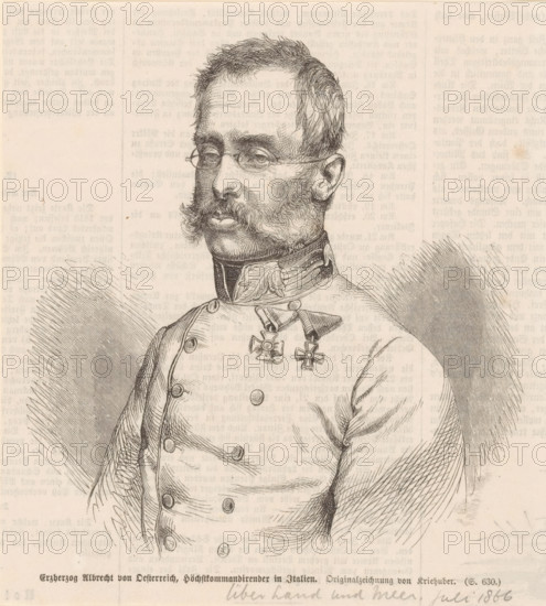 Portrait of Albrecht, Archduke of Austria and Duke of Teschen, print, book illustration, after