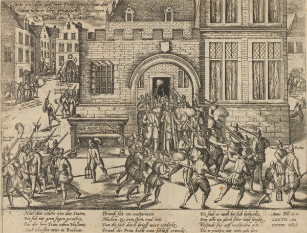 Duke of Aarschot captured in Ghent, 1577, Was gestaltt der staten suspecte hern, gefengklich