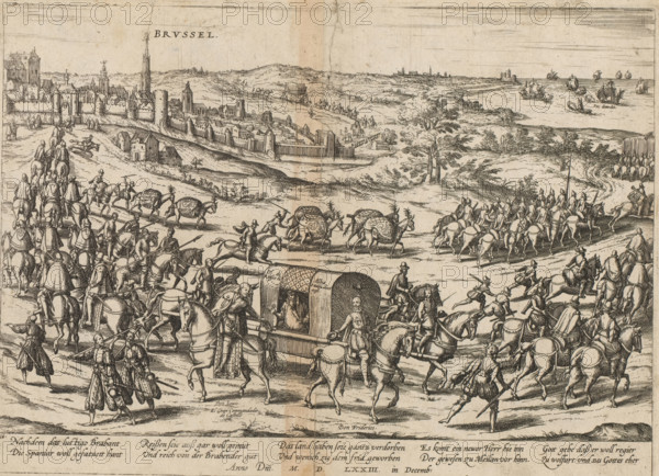 Alva leaves the Netherlands, 1573, Series 6: Dutch Events, 1571-1576, print, album page, December