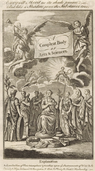 A complete Body of Arts & Sciences, Title page for: Sn, The Universal Magazin of Knowledge and