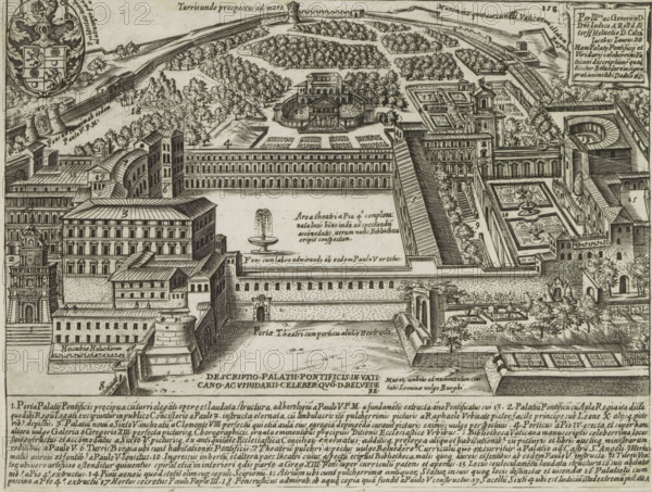 Apostolic Palace and the Gardens in Vatican City, Descriptio palatii pontificis in Vaticano ac