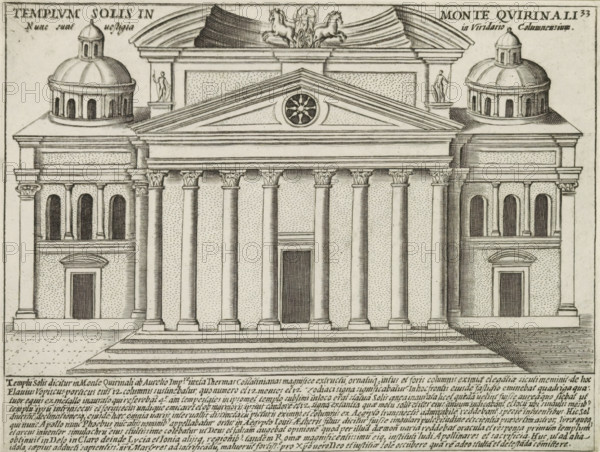 Templum Solis In Monte Quirinali, Tempio del Sole te Rome, Ancient monuments, Antiquae Urbis