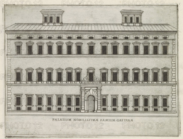 Façade of Palazzo Caetani in Rome, Palatium nobilissimae familiae Gaetanae, Famous buildings in